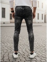 Pánske čierne džínsové nohavice FashionStreet UX4146