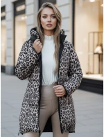 Dámská oboustranná dlouhá prošívaná bunda s kapucí černá Dstreet model 21980878 - FashionStreet
