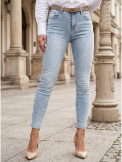 Dámske džínsové úzke nohavice s GLAMSKIN modré FashionStreet UY2442