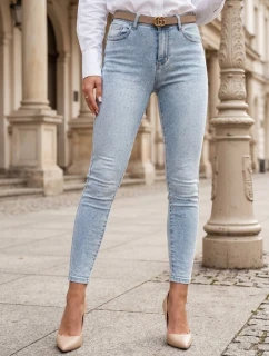 Dámske džínsové úzke nohavice s GLAMSKIN modré FashionStreet UY2442