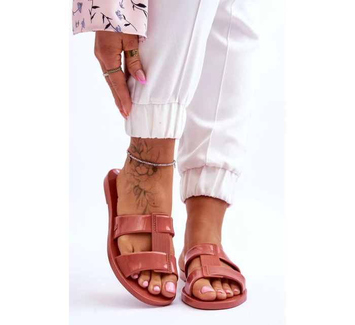 Modne Wegańskie Klapki ZAXY JJ285262 Brudny Róż