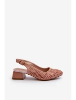 Lodičky Na Podpatku Růžové model 21655296 - Boto