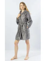 Dámský župan krátký s kapucí model 16162356 - Vienetta Dámský župan krátký s kapucí model 16162356 - Vienetta