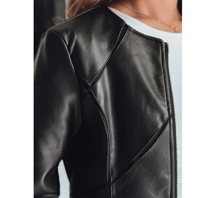 Dámska kožená bunda CHICLEATHER black FashionStreet TY4969