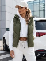 Dámská prošívaná vesta zelená Dstreet model 21990688 - FashionStreet