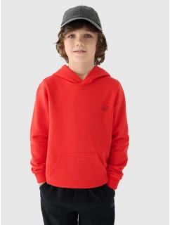 Chlapčenská mikina bez prúžkov s kapucňou 4F Junior 4FJWMM00TSWSM1292-70S