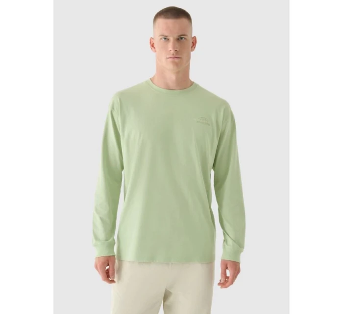 Pánské tričko oversize s potiskem a dlouhým rukávem model 21893082 - 4F Pánské tričko oversize s potiskem a dlouhým rukávem model 21893082 - 4F
