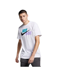 Pánske tričko Tee Just Do It Swoosh, biele, AR5006 101