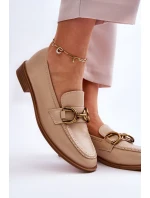 Klasyczne Mokasyny Damskie Beżowe Lorien