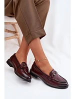 Kožené dámské mokasyny Vinceza 39983 bordó