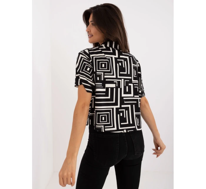 Blúzka LK BZ 509749.88 čierna a béžová