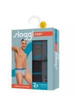 Pánske nohavičky Start Midi C2P box - HNEDÁ - SVETLÁ KOMBINÁCIA - čierna a sivá M003 - SLOGGI