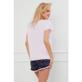 Talianska móda Libra crêpe farba:ružová/print