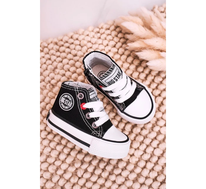 Dětské Tenisky Vysoké Se Zipem BIG STAR model 21545343 Černé - Big Star Shoes