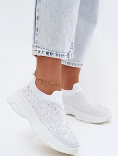 Dámské Sportovní Textilní Baleríny s Dekorací Bílé Melorae