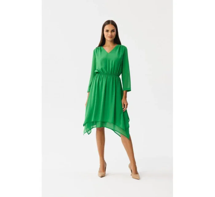 šifonové šaty zelené model 18882625 - STYLOVE