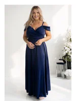 Dlouhé šaty model 21184635 tmavě modré - With You Dlouhé šaty model 21184635 tmavě modré - With You