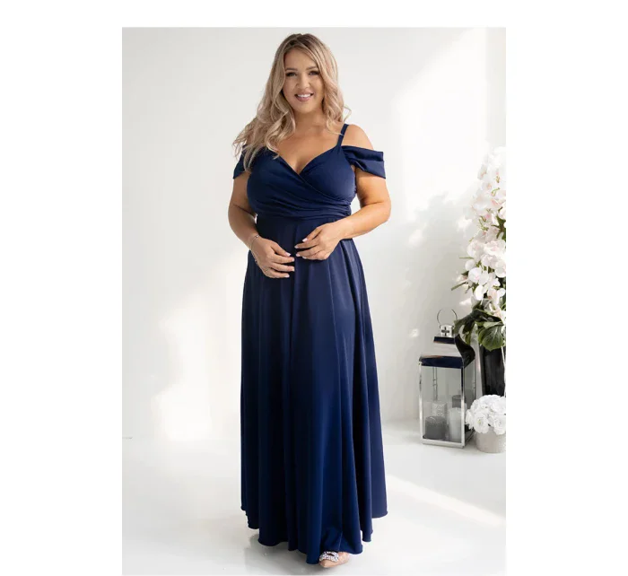 Dlouhé šaty model 21184635 tmavě modré - With You Dlouhé šaty model 21184635 tmavě modré - With You