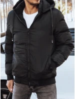 Pánska obojstranná bunda čierna FashionStreet TX4298