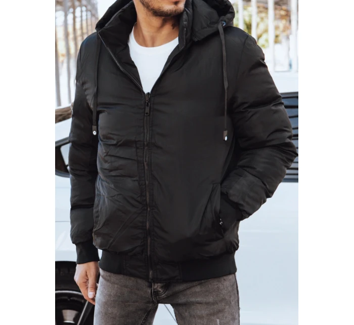 Pánska obojstranná bunda čierna FashionStreet TX4298