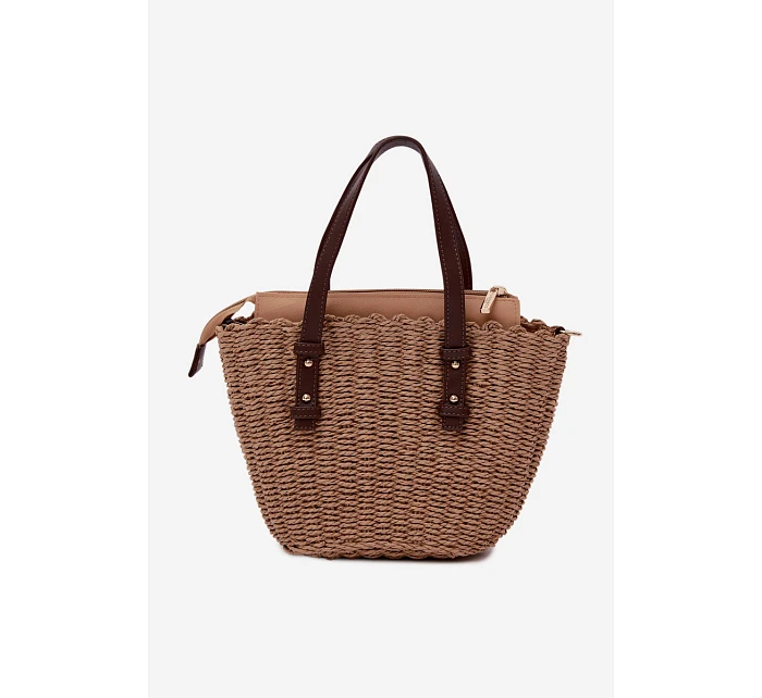 Košíková taška z pleteniny hnědá Lucienne