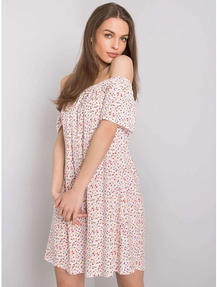 Šaty model 18371844 bílé a červené - FPrice Šaty model 18371844 bílé a červené - FPrice