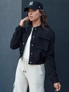 Dámska bunda bomber PRIEV black FashionStreet TY4307