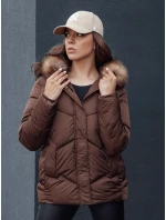 Dámská zimní bunda s kapucí hnědá Dstreet model 21979804 - FashionStreet