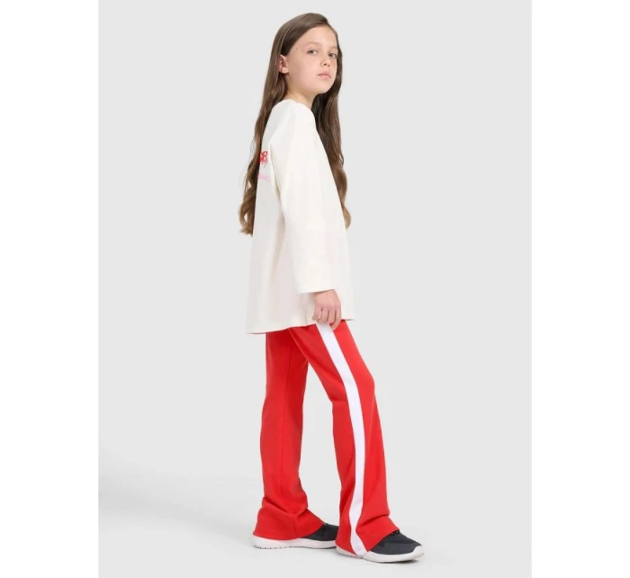 Dívčí tričko oversize s potiskem a dlouhým rukávem model 21877605 - 4F