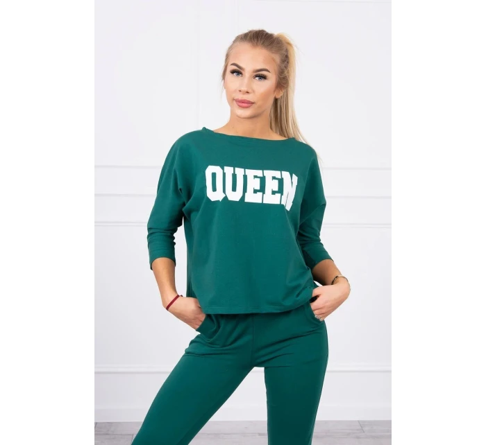 Tlačená súprava Queen tmavozelená Tlačená súprava Queen tmavozelená