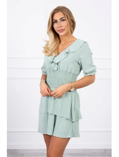 Tmavo mätové šaty do pása