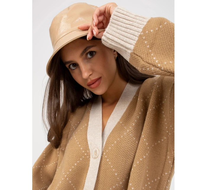 Dámsky sveter LC SW 0258.03P Hnedo-béžová - Rue Paris