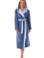 Unisex župan Tampa duo s kapucňou 3959 5456 denim - Vestis