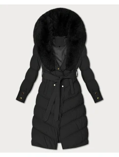 Černá zimní bunda s límcem model 21393873 - S'WEST