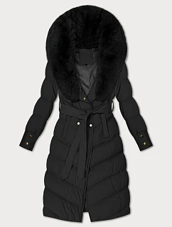 Černá zimní bunda s límcem model 21393873 - S'WEST