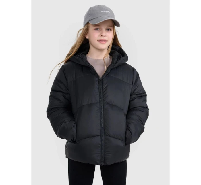 Dievčenská páperová bunda so syntetickou výplňou 4F 4FJRAW25TDJAF0817-20S