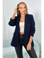 Bunda s chlopňou elegantná tmavomodrá