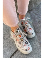 Skórzane Sneakersy Na Platformie Maciejka 06891-18 Beżowe