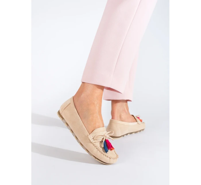 Trendy hnedé dámske mokasíny bez podpätku Trendy hnedé dámske mokasíny bez podpätku