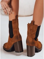 Dámské semišové velbloudí kozačky Dstreet model 21994952 - FashionStreet