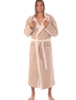 Pánsky župan Tampa duo s kapucňou 3959 lieskový orech - Vestis