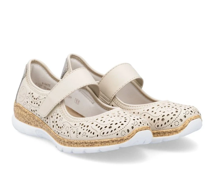 damskie na  beżowe model 22026014 - Rieker