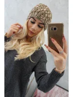 Kšiltovka model 18745418 khaki + ecru - K-Fashion Kšiltovka model 18745418 khaki + ecru - K-Fashion