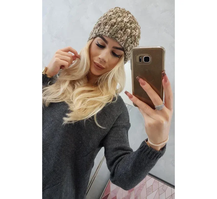 Kšiltovka model 18745418 khaki + ecru - K-Fashion Kšiltovka model 18745418 khaki + ecru - K-Fashion