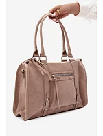 Velká kabelka z imitace semiše Béžová model 22220943 - Flora&Co Velká kabelka z imitace semiše Béžová model 22220943 - Flora&Co