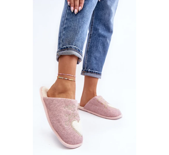 Dámské klasické zateplené pantofle Pink Mabira Dámské klasické zateplené pantofle Pink Mabira