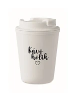 KÁVOHOLIK - bílý termohrnek 300 ml