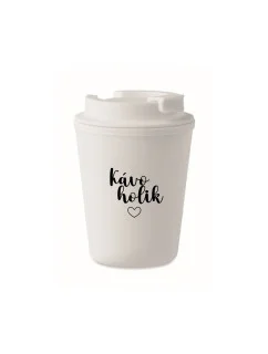 KÁVOHOLIK - bílý termohrnek 300 ml