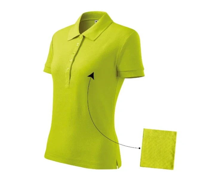 Bavlnené dámske polo tričko limetkové