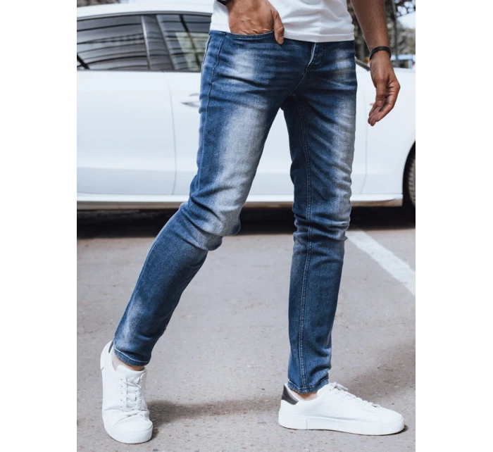 Pánske tmavomodré džínsové nohavice FashionStreet UX4227